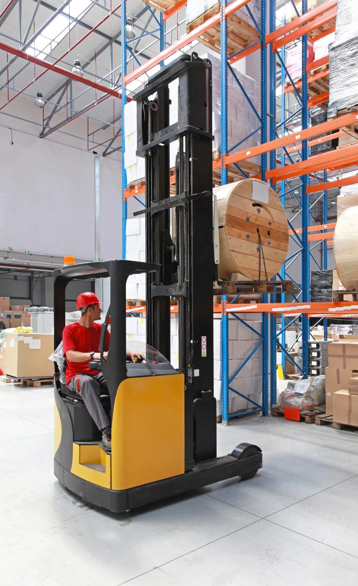 Geelong 2025 warehouse equipment finance – worker operating forklift in a distribution centre