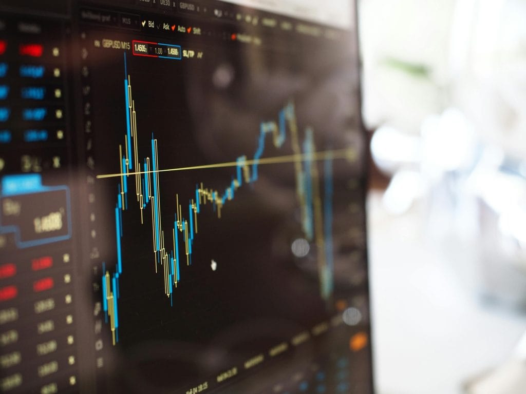 Financial market graph representing SMSF investment trends in 2025.