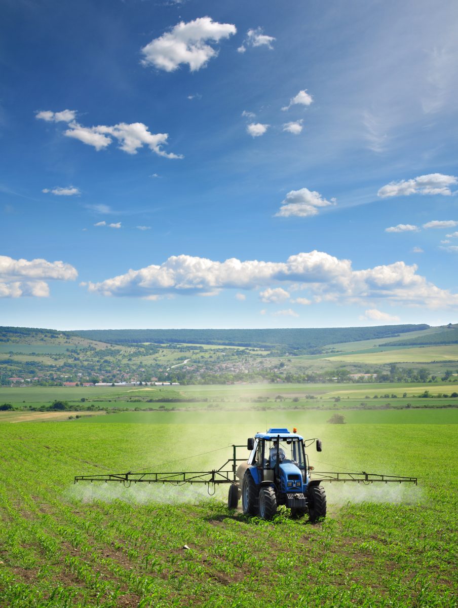 Tractor spraying a green paddock near Ballarat, Victoria in 2025 — equipment finance broker Ballarat for farm machinery